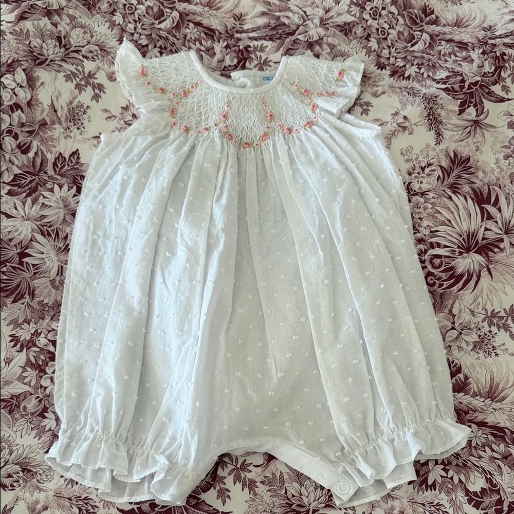 Luli & Me White Embroidered One Piece